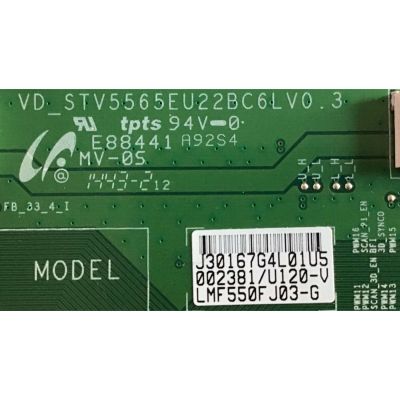 KIT DE TARJETAS PARA TV SAMSUNG / MAIN BN94-07777A / BN41-02257A / BN97-08902A / T-CON LJ94-30167G / BN96-30712A / VD_STV5565EU22BC6LV0.3 / FUENTE BN4400781A / L55C4_EHS / BN44-00781A / PANEL CY-VH055FGLV1H / LSF550FJ03-G02 / MODELO UN55HU7250FXZA TH01 - Imagen 4